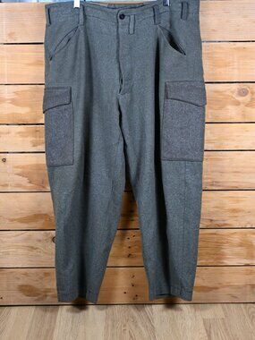 Vintage WW2 1940s Swedish M39 Wool Uniform Cargo Pants - 40x25